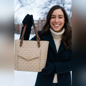 Michael Kors Tan Monogram Tote